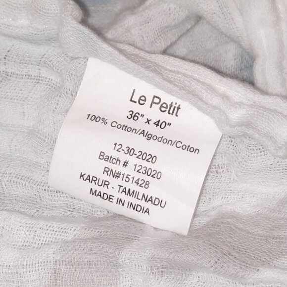 Le Petit Dinosaur Muslin Swaddle Wrap Security Lovey Baby Blanket 36" X 38" - Picture 4 of 4